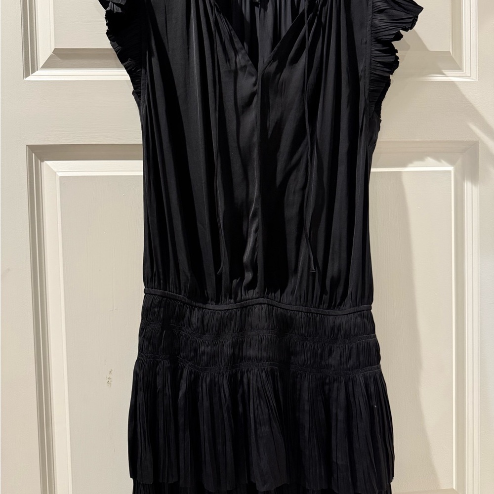 Elegant Black Ruffled Dress
